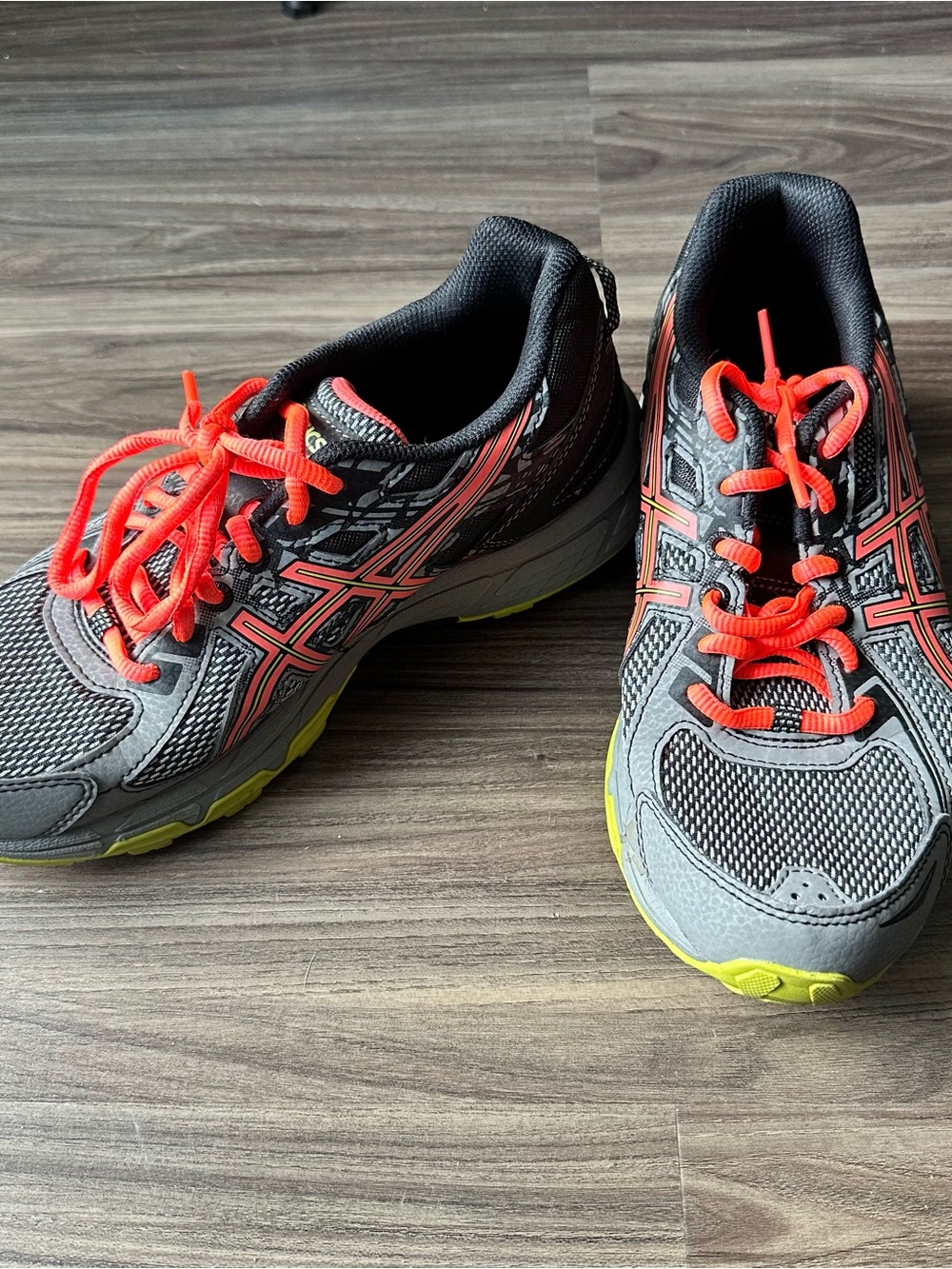 Asics Womens Gel Venture 6 T7G7Q Black Gray Running Shoes Sneakers